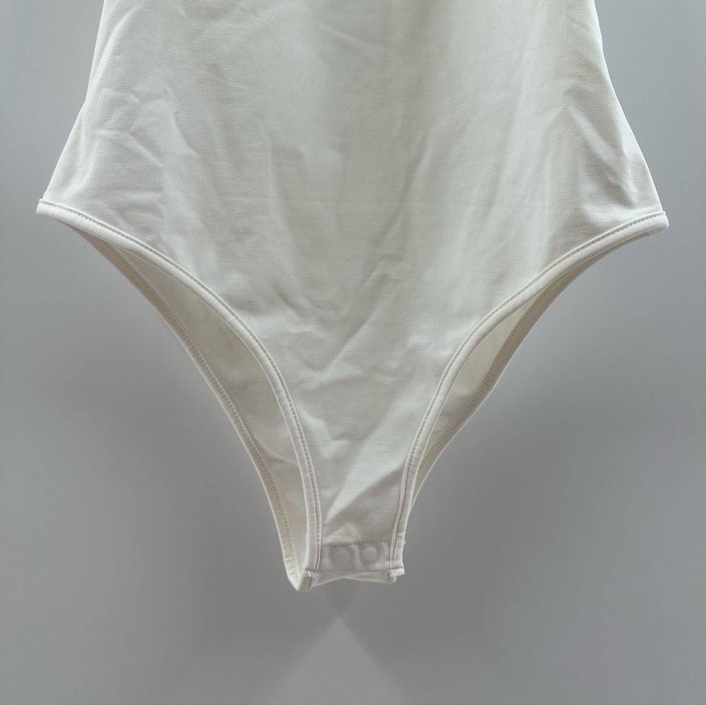 White Halter Neck Bodysuit – Size Medium, Sleek Finish - Picture 2 of 6